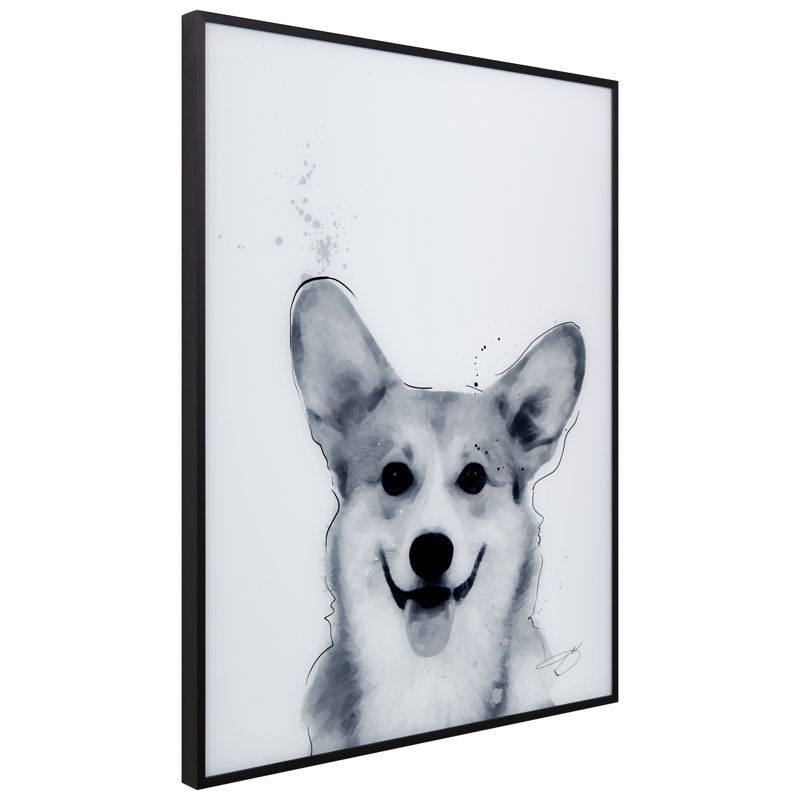 Corgi - cadre photo, impression sur verre