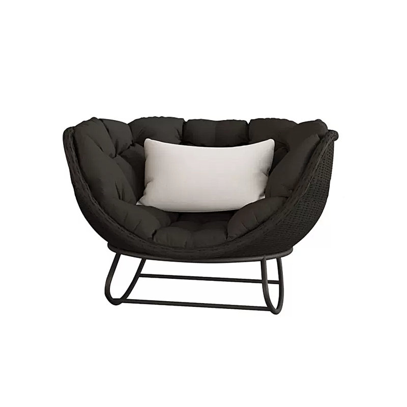 Chaise berçante Deluxe PE, Noir, Noir