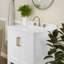 Ensemble de meuble-lavabo simple autoportant avec lavabo encastré et tablette de rangement ouverte Ajmer-197315425-192355418