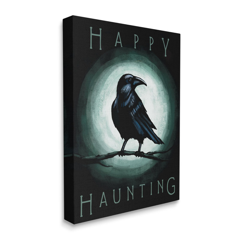 Happy Hauntings - Peinture, H 40 po x l 30 po x 1,5 po, Toile tendue