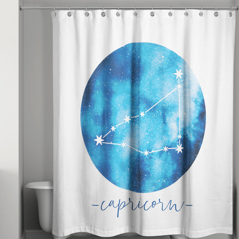 Rideau de douche simple constellation capricorn zodiac Dulin