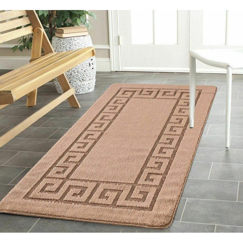 Beige Non Slip ROCCO Area Rugs & Runners – Luxury Living Room Carpet, Bedroom Rug, Kitchen Floor Mat & Hallway Door Mat