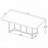 Grey Faux Marble Rectangular Dining Table with Double Pedestal (72")