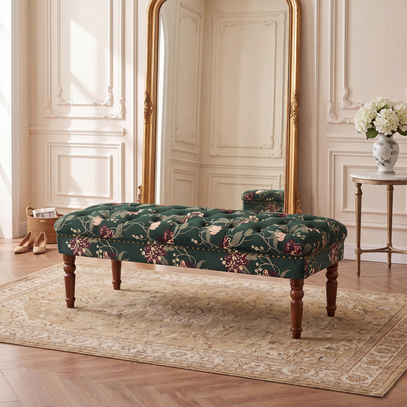 Banc rembourré Eloise, Forest Green