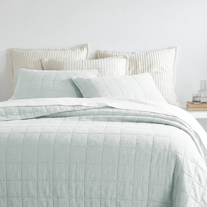 Monet Sky Quilted Sham, Euro, Sky