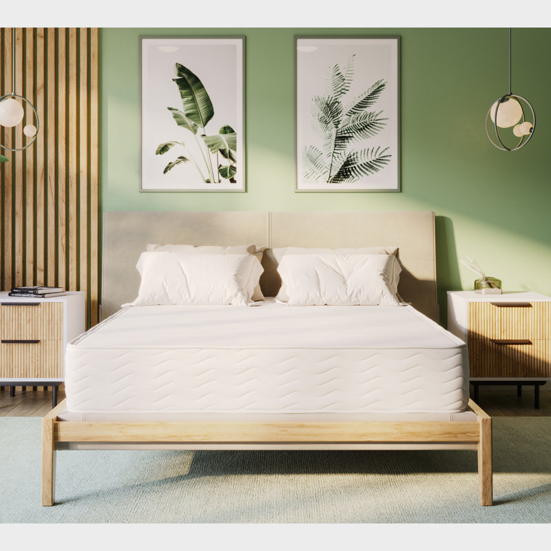10.5" GOTS Certified Organic Hybrid Latex & Coil Quilted Mattress, King