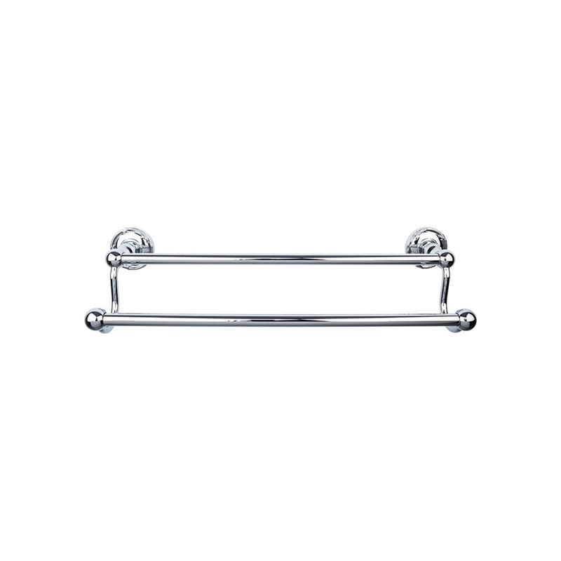 Edwardian Bath Double 32 1/2" Wall Mounted  Towel Bar, Polished Chrome
