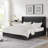 Modern Upholstered Platform Bed With Corduroy Wing Headboard-109801228-109801238
