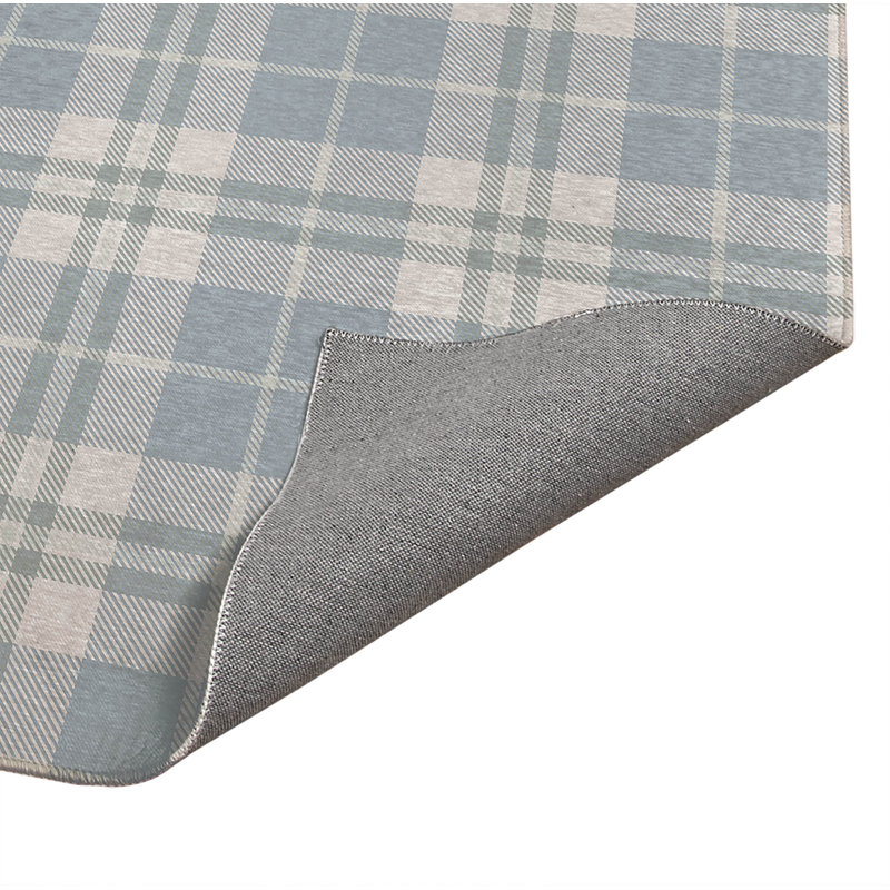 Tartan Block Non-Slip Outdoor Rug, Rectangle 4' x 6'