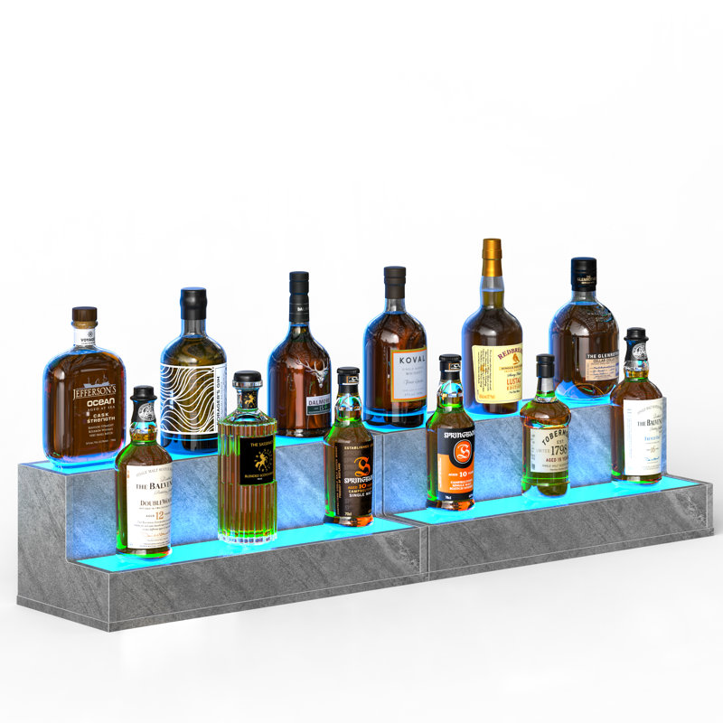 Kamarri 10 Bottle Tabletop Wine Bottle Rack, Grey