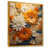 Toile avec cadre flottant or