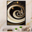 Noir, argent et or mélangeant des tourbillons - Impression sur toile