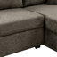 Canapé-lit modulaire réversible avec tablette latérale et 2 tabourets, canapé-lit coulissant en L, canapé-lit d'angle avec méridienne de rangement gauche / droite pour le salon, gris anthracite Knox