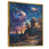 Toile avec cadre flottant or