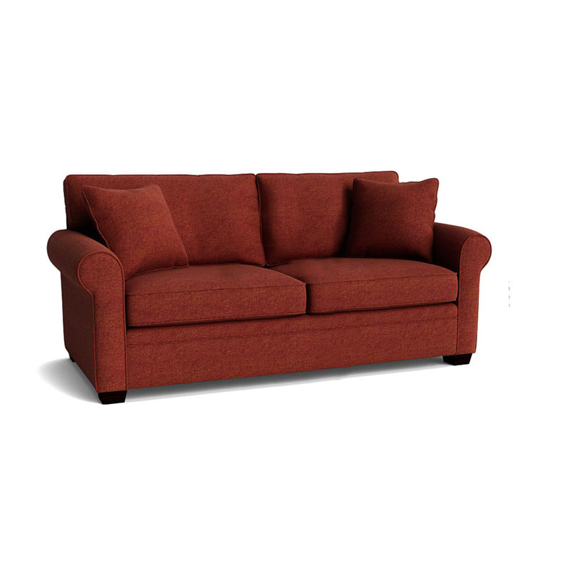 Quaker Upholstered 76'' Sofa, Espresso, Entice Brick