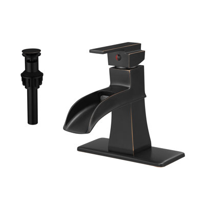 Single-handle Bathroom Faucet with Drain Assembly