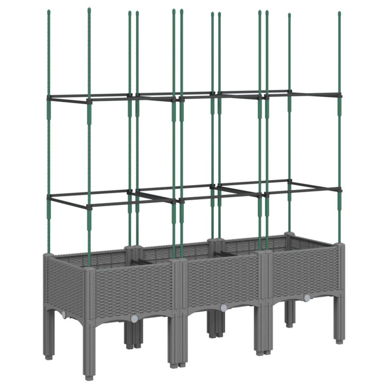 Aisatou Elevated Planter, Light Grey