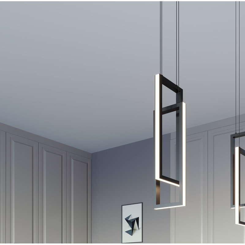 Aionna 1 - Light LED Unique/Statement Pendant, Black
