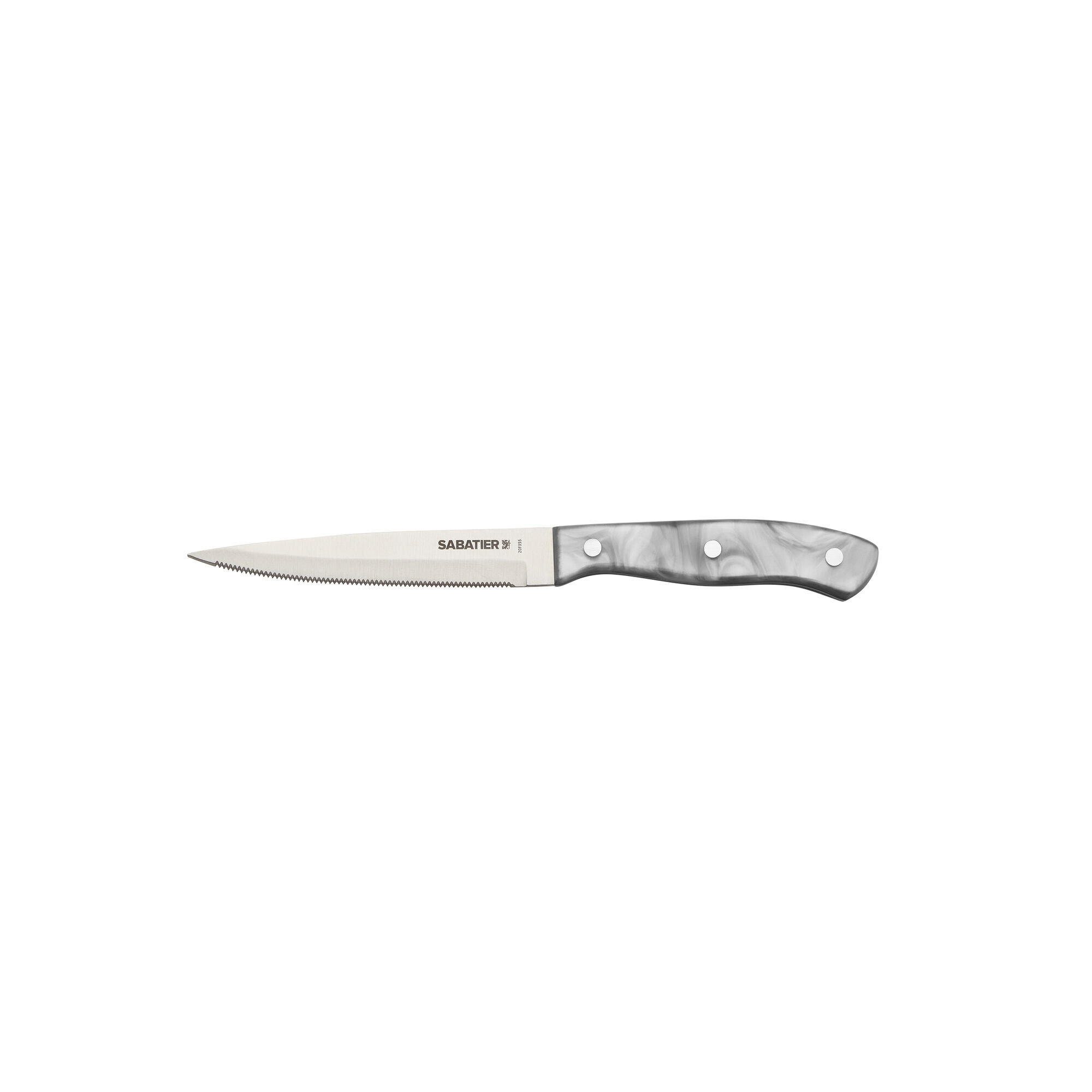 STEAK KNIVES Steak Knife Pearl Grey Acrylic Handle Serrated
