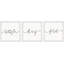 Bayliss Cursive Laundry - Ensemble de 3 encadrements d'art textuel-1318779215