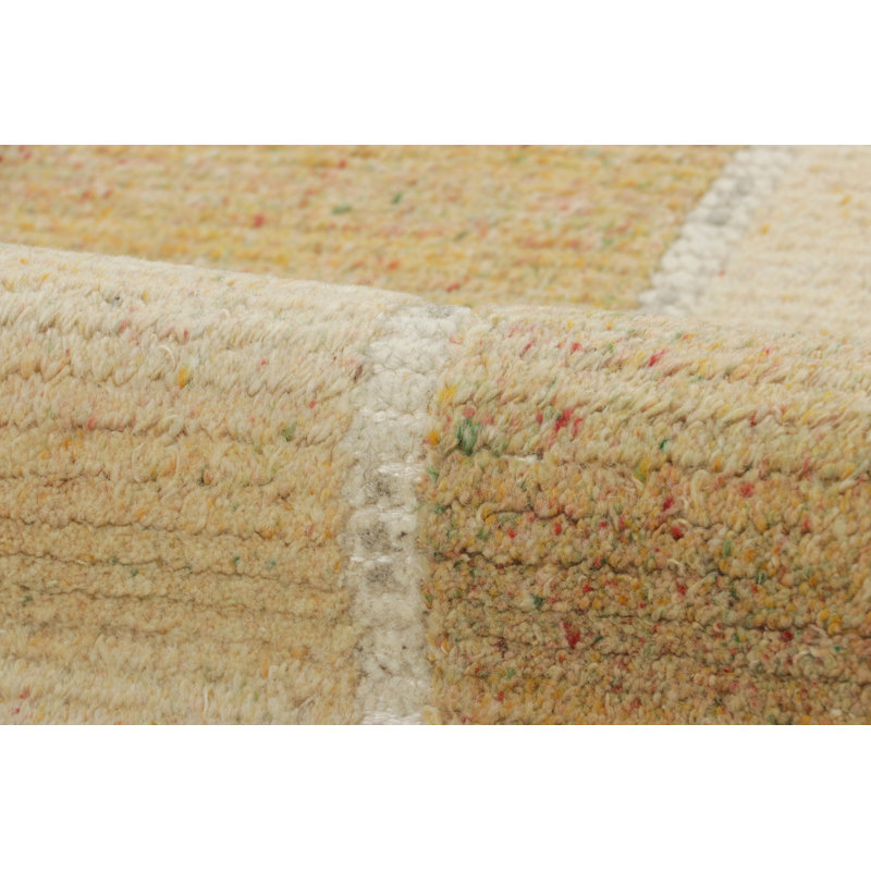 Rug & Kilim’S Scandinavian Style Rug, Beige-Brown With Square Geometric Patterns