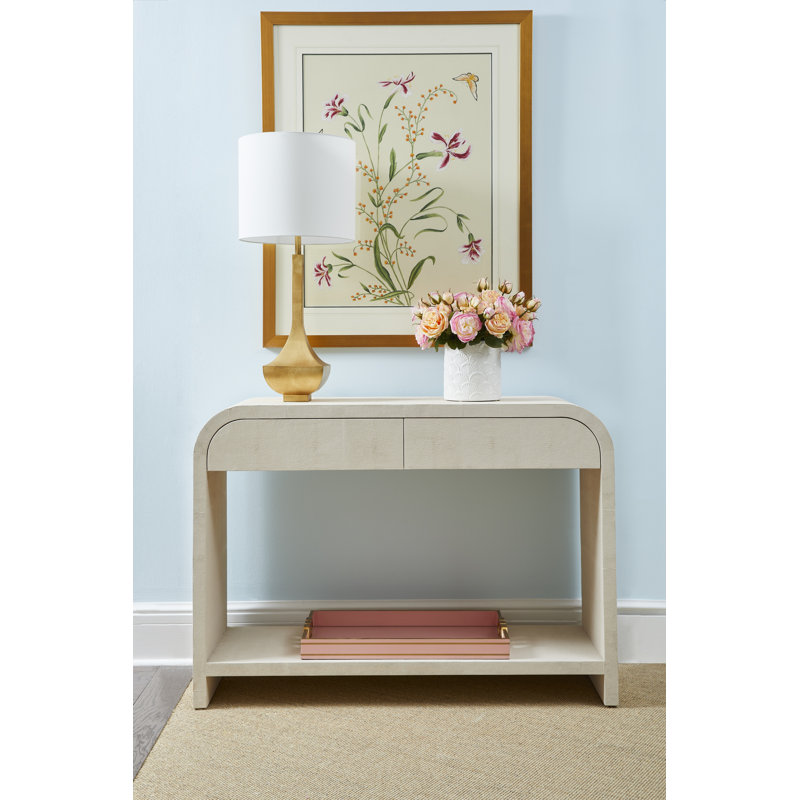 Deco Fan Ceramic Planter, 7" H x 6.8" W x 6.8" D