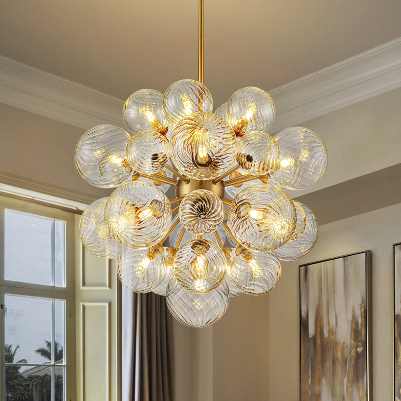 Lustre sphérique 21 lumières sphériques, Clair