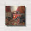  «Vintage Red Truck At Orchard 3» par Rey Klimt, art mural en métal, 12 po x 12 po-1418490673