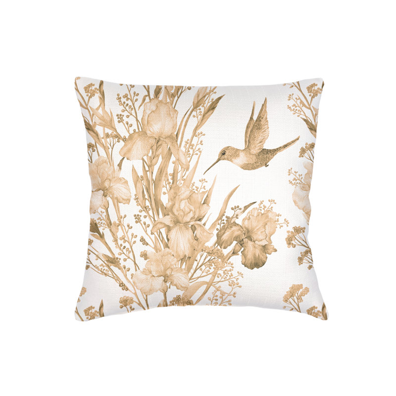 Printed Pillows Linen Animal Print Square Accent Pillow, Beige, Square 26", Pillow Cover Only - No Insert