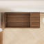 Base de meuble-lavabo flottant moderne de 36 pouces avec comptoir en pierre frittée, armoire en bois massif et manufacturé avec rangement ouvert et ensemble de bonde