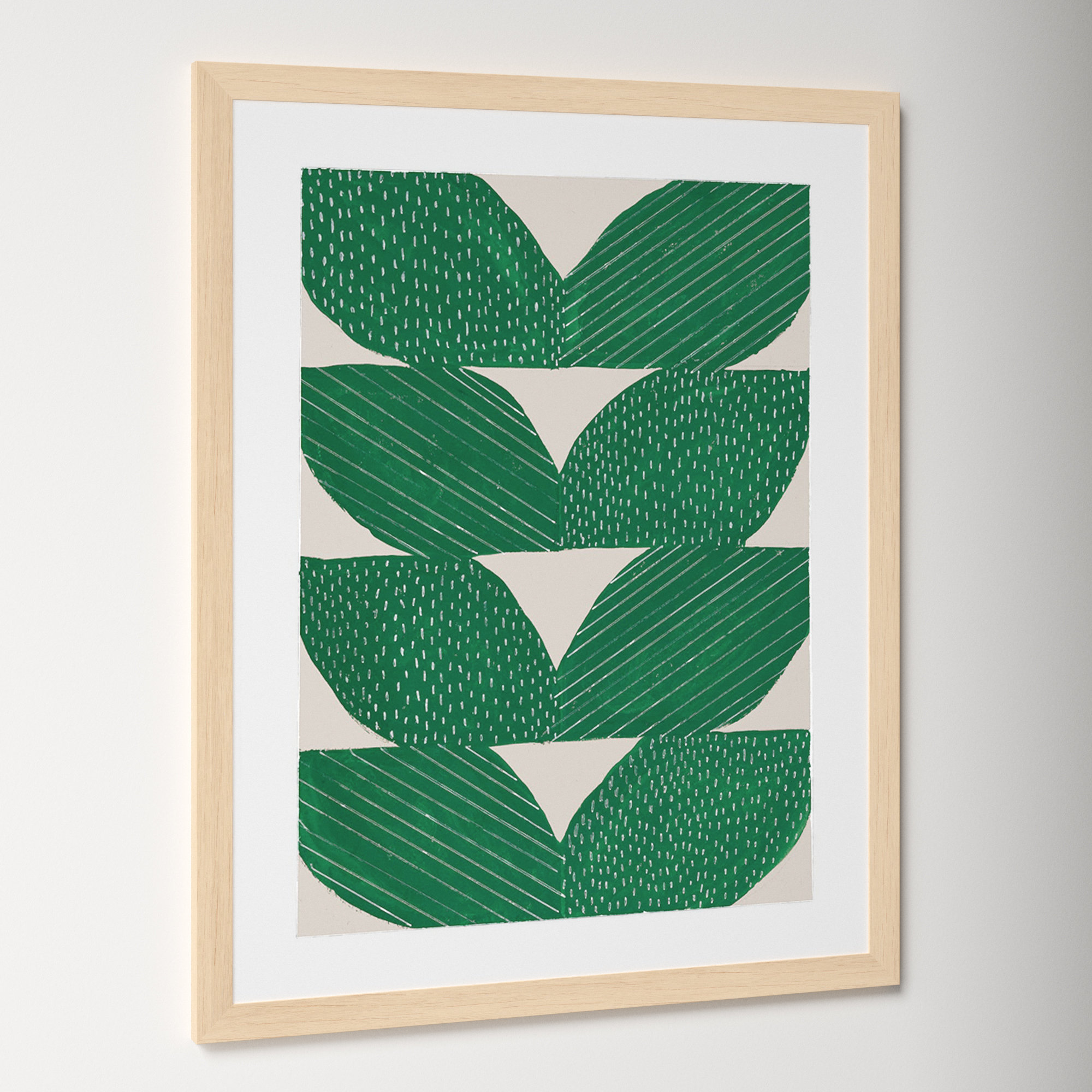 Chevron by Andrea Stokes, 50" H x 40" W x 1.25" D, Brown
