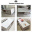 Table basse rectangulaire en bois manufacturé blanc massif