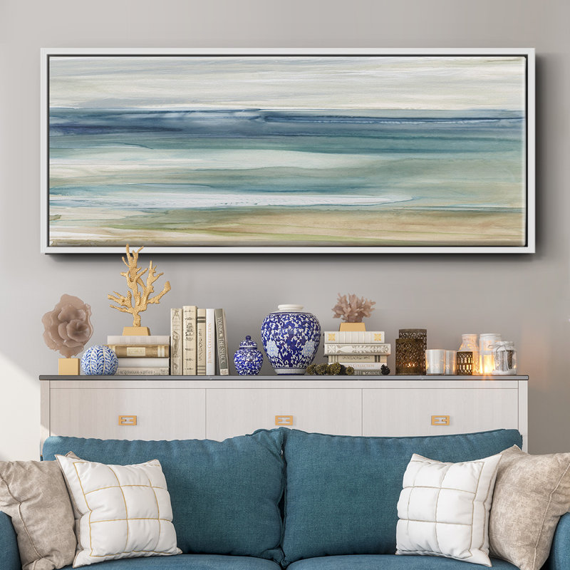 Ocean Breeze- Framed Canvas_19882WC, H 8 po x l 20 po x P 1,5 po, Blanc