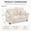 Canapé moderne en chenille avec coussins de soutien et confort de salon compact-1181270249