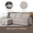 Convertible Upholstered Sectional Sofa With Pull-Out Chaise-1404881932