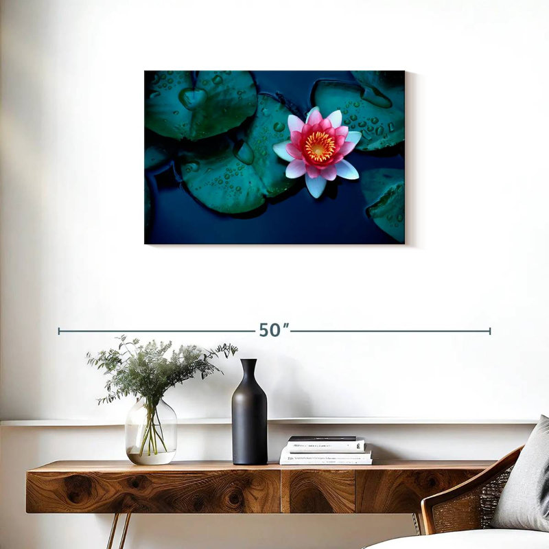 Harnek Vibrant Pond Lotus, 20" H x 30" W