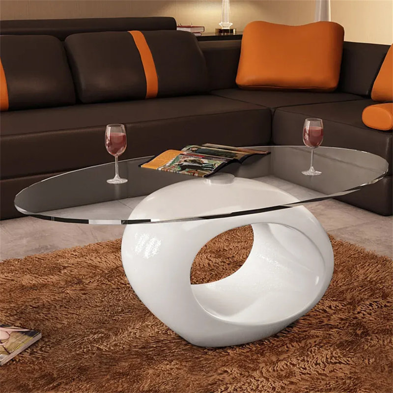 Stringer Solid Coffee Table, White