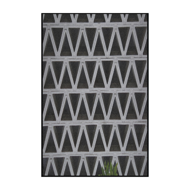 Tapis gris à motif géométrique Klatt, Rectangle 8 pi x 12 pi