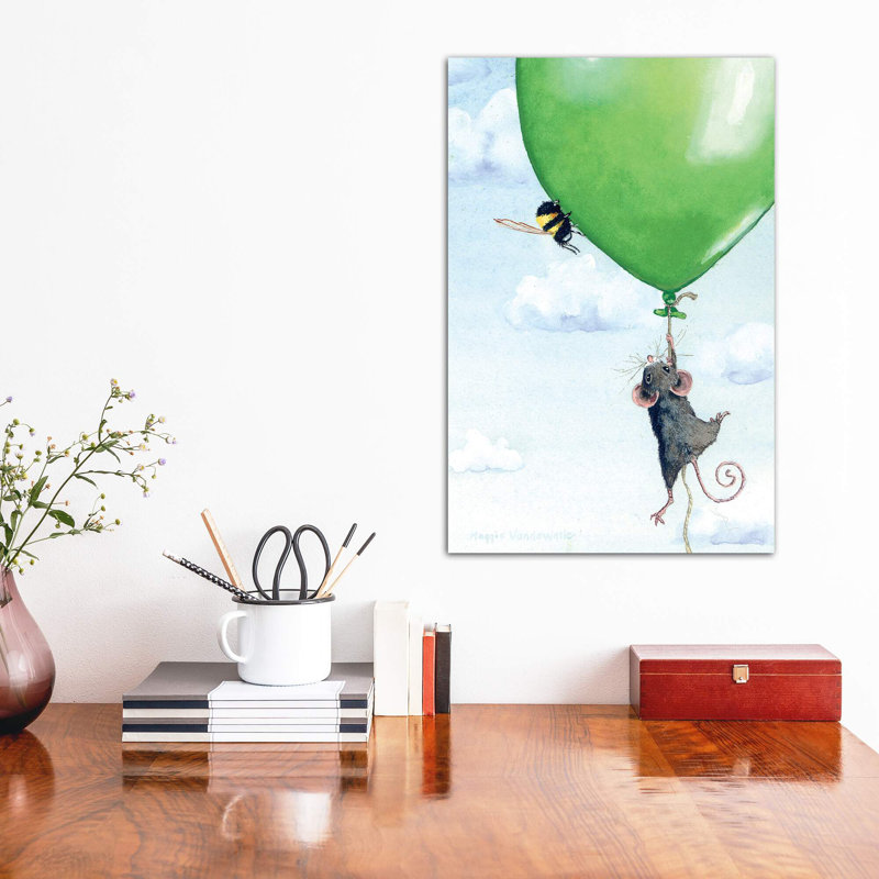 «Hi There» par Maggie Vandewalle - impression d'art graphique, Toile tendue, Pas de tapis, H 12 po x l 8 po x P 0,75 po
