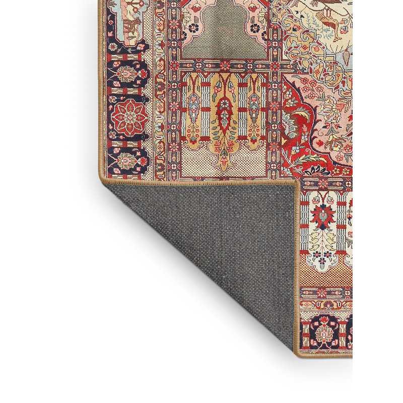 Tapis oriental rouge / brun / noir, Rectangle 4 pi x 6 pi