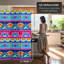 6 Ft. Tall Double Sided Neon Lotus Canvas Room Divider