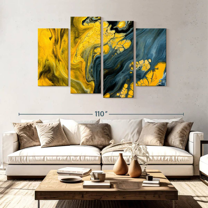Avery Marbled Abstract, 54" H x 84" W
