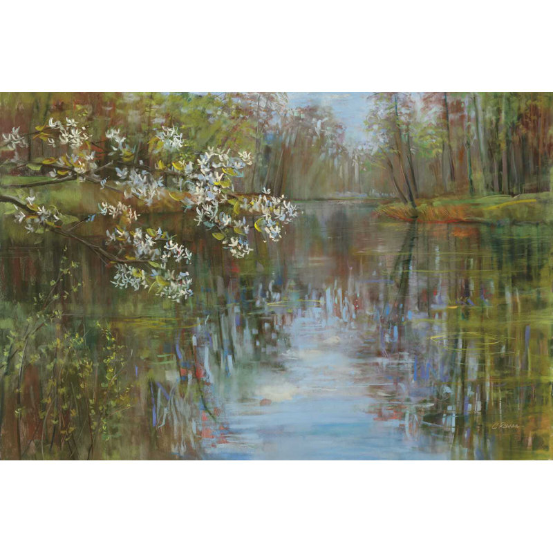 Réflexion printanière, H 20 po x l 30 po x P 1,25 po