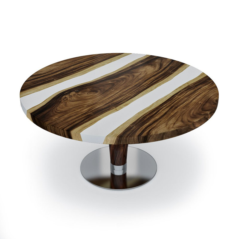 Solid Wood Coffee Table, 17.7" H x 27.6" L x 27.6" W, White
