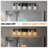 31" Modern Black 5-Light Bathroom Vanity Light Fixture, Industrial Wall Sconce With Clear Glass Shades For Mirror, Bathroom, Bedroom, And Hallway (No Bulbs)-200991046-200991051-200991052