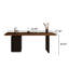 Table basse vintage en pin massif brun avec pattes en acier au carbone et rangement dissimulé-1339123574