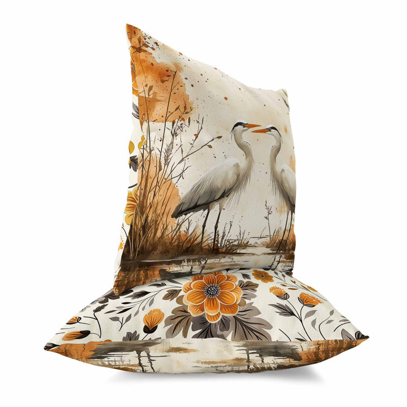 Nature's Duo intérieur / extérieur 16 x 16, Carré 16 po, Orange/beige