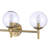 Everly Quinn Auresa Soft Brass With Clear Vanity Light