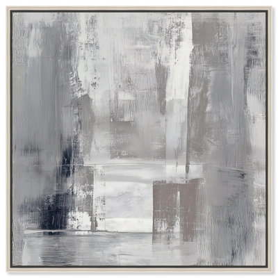 «Silver Symphony I», reproduction d'art sur toile par Art Remedy, cadre argenté, 20 x 20