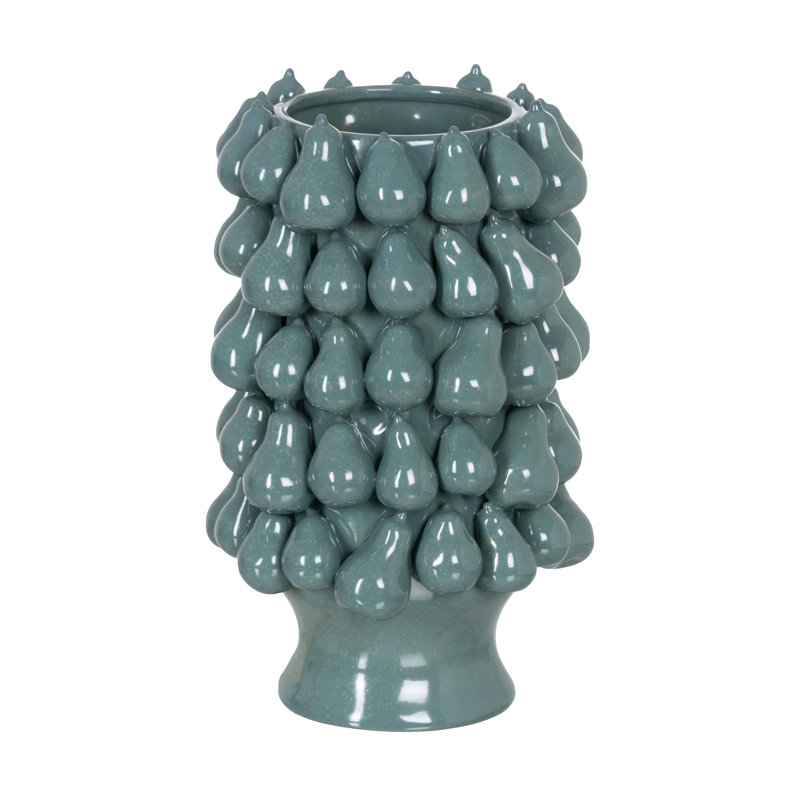 Paullina Ceramic / Porcelain Table Vase, Blue, 40cm H x 26.7cm W x 26.7cm D